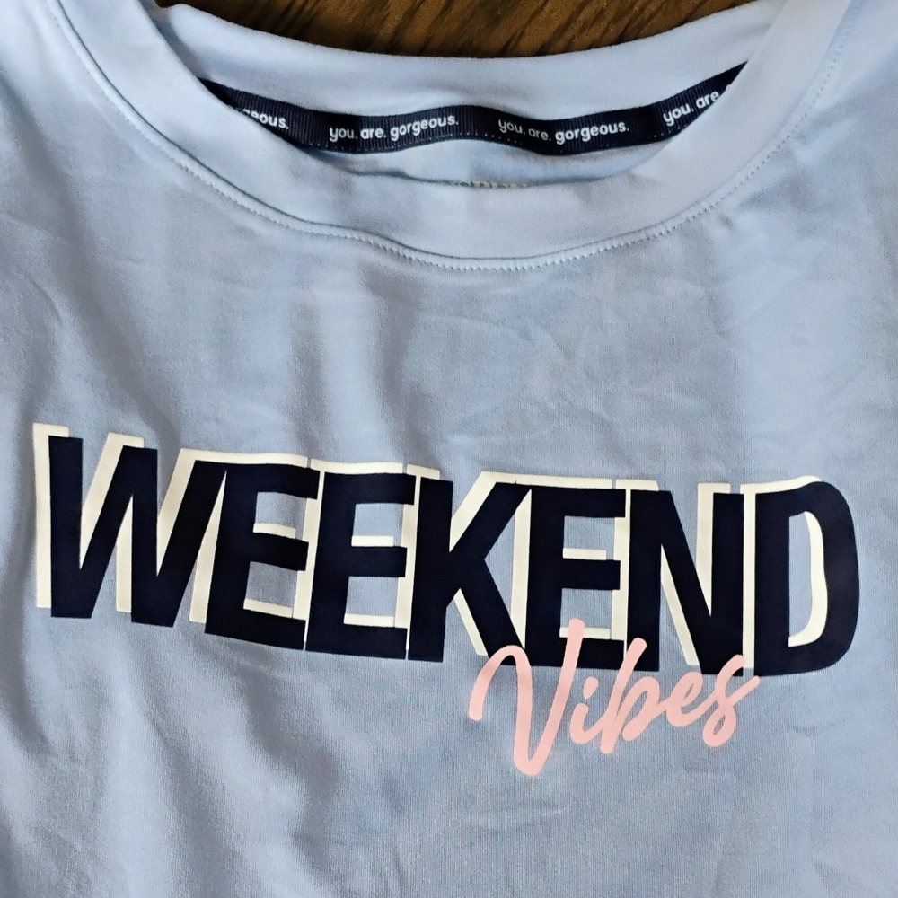 Women's Weekend Blue Sleep Tee & Joggers Pajama Set  Various Sizes NWT - Picture 12 of 15